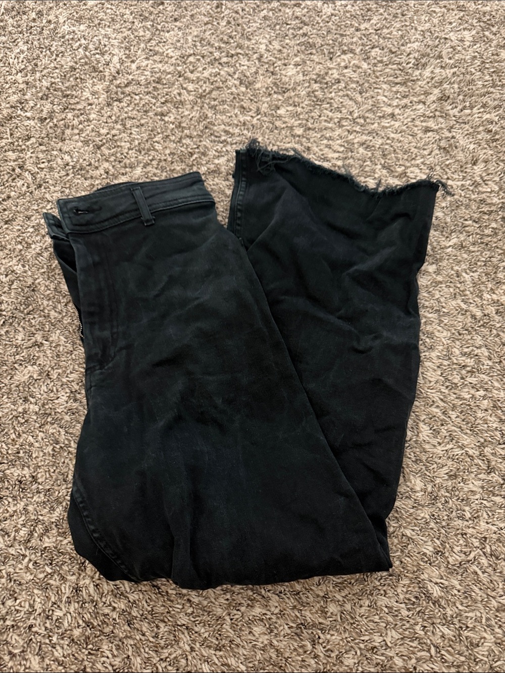 Zara Black Corduroy Wide-Leg Jeans